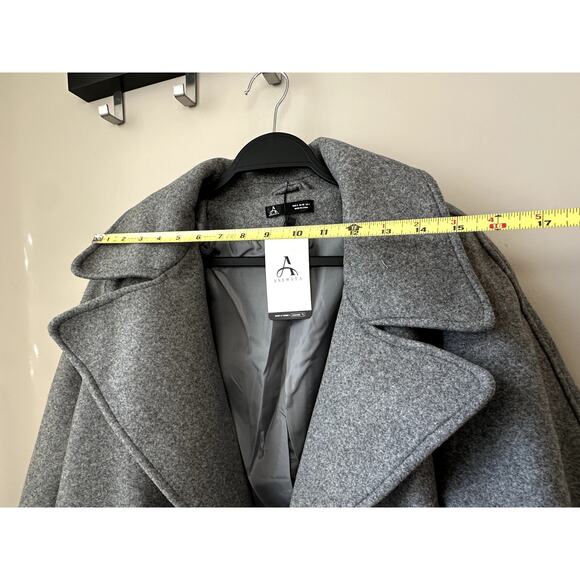 $116 Womens Long Oversized Coat Shein Anewsta Size S US 4 NEW Light Gray Lined - Picture 6 of 10